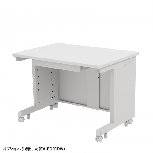 eデスク セミーオーダーデスク 特注 オフィスデスク パソコンデスク ホワイト 幅100cm 奥行70cm 高さ70cm