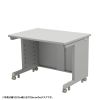 eデスク セミーオーダーデスク 特注 オフィスデスク パソコンデスク グレー 幅105cm 奥行65cm 高さ70cm【受注生産品】