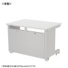 eデスク セミーオーダーデスク 特注 オフィスデスク パソコンデスク ホワイト 幅105cm 奥行65cm 高さ70cm【受注生産品】