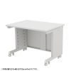 eデスク セミーオーダーデスク 特注 オフィスデスク パソコンデスク ホワイト 幅105cm 奥行65cm 高さ70cm【受注生産品】
