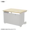 eデスク セミーオーダーデスク 特注 オフィスデスク パソコンデスク 薄い木目 幅105cm 奥行75cm 高さ70cm【受注生産品】