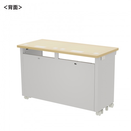 eデスク セミーオーダーデスク 特注 オフィスデスク パソコンデスク 薄い木目 幅110cm 奥行50cm 高さ70cm【受注生産品】