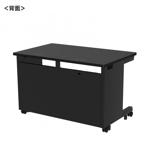 eデスク セミーオーダーデスク 特注 オフィスデスク パソコンデスク ブラック 幅110cm 奥行70cm 高さ70cm【受注生産品】