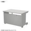 eデスク セミーオーダーデスク 特注 オフィスデスク パソコンデスク グレー 幅115cm 奥行75cm 高さ70cm【受注生産品】
