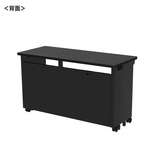 eデスク セミーオーダーデスク 特注 オフィスデスク パソコンデスク ブラック 幅120cm 奥行50cm 高さ70cm【受注生産品】