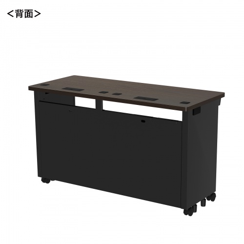 eデスク セミーオーダーデスク 特注 オフィスデスク パソコンデスク 濃い木目 幅120cm 奥行50cm 高さ70cm【受注生産品】