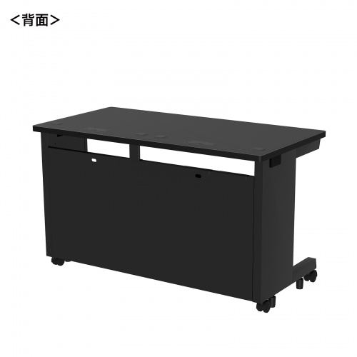 eデスク セミーオーダーデスク 特注 オフィスデスク パソコンデスク ブラック 幅120cm 奥行60cm 高さ70cm【受注生産品】