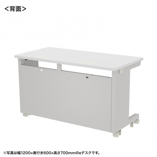 eデスク セミーオーダーデスク 特注 オフィスデスク パソコンデスク ホワイト 幅120cm 奥行60cm 高さ72cm【受注生産品】