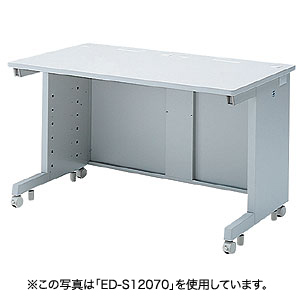 バックパネルがシングルのeデスク（Sタイプ）W1200×D650×H700mm ED-SK12065 サンワサプライ