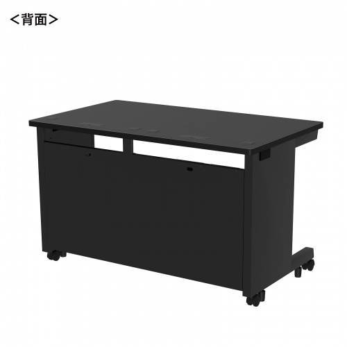 eデスク セミーオーダーデスク 特注 オフィスデスク パソコンデスク ブラック 幅120cm 奥行70cm 高さ72cm【受注生産品】