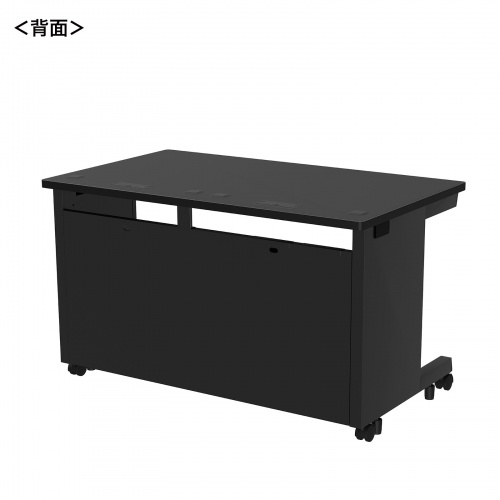 オフィスデスク（eデスク・パソコンデスク・ブラック・幅120cm・奥行70cm・高さ70cm）ED-SK12070BK サンワサプライ