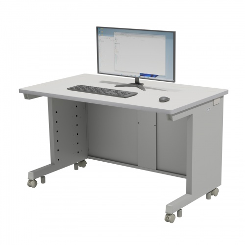 オフィスデスク（eデスク・パソコンデスク・グレー・幅120cm・奥行70cm・高さ70cm）ED-SK12070GY サンワサプライ