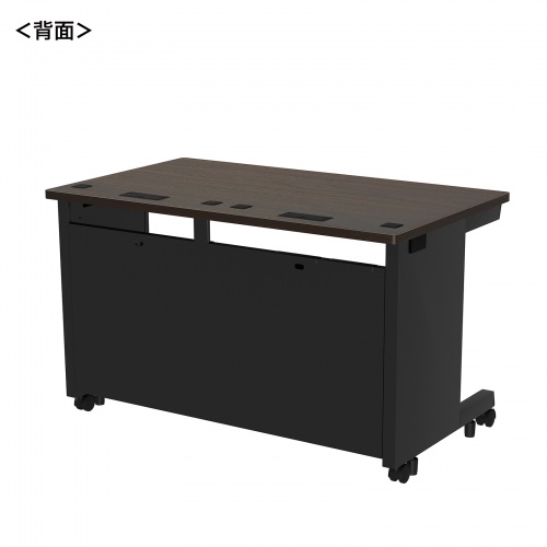 eデスク セミーオーダーデスク 特注 オフィスデスク パソコンデスク 濃い木目 幅120cm 奥行70cm 高さ72cm【受注生産品】