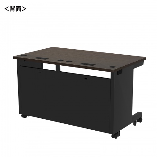 eデスク セミーオーダーデスク 特注 オフィスデスク パソコンデスク 濃い木目 幅120cm 奥行70cm 高さ70cm【受注生産品】