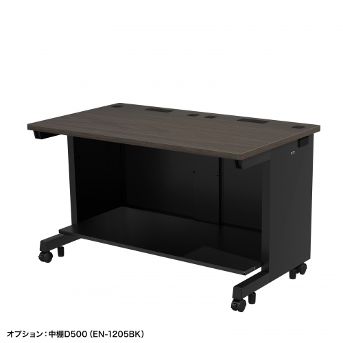 eデスク セミーオーダーデスク 特注 オフィスデスク パソコンデスク 濃い木目 幅120cm 奥行70cm 高さ70cm【受注生産品】