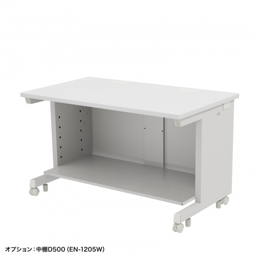 オフィスデスク（eデスク・パソコンデスク・ホワイト・幅120cm・奥行70cm・高さ70cm）ED-SK12070W サンワサプライ