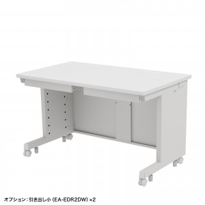 【幅120cm】耐荷重180kgの頑丈なホワイトのオフィスデスク(事務机)｜eデスク