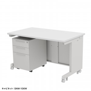 【幅120cm】耐荷重180kgの頑丈なホワイトのオフィスデスク(事務机)｜eデスク