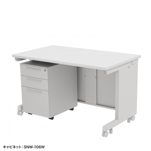オフィスデスク（eデスク・パソコンデスク・ホワイト・幅120cm・奥行70cm・高さ70cm）ED-SK12070W サンワサプライ