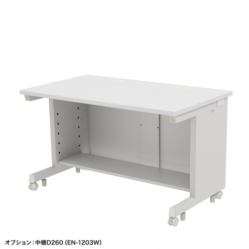 オフィスデスク（eデスク・パソコンデスク・ホワイト・幅120cm・奥行70cm・高さ70cm）ED-SK12070W サンワサプライ