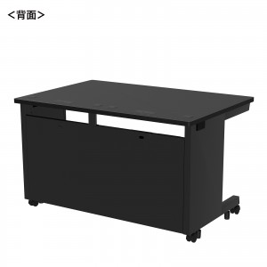 オフィスデスク（eデスク・パソコンデスク・ブラック・幅120cm・奥行80cm・高さ70cm）ED-SK12080BK サンワサプライ