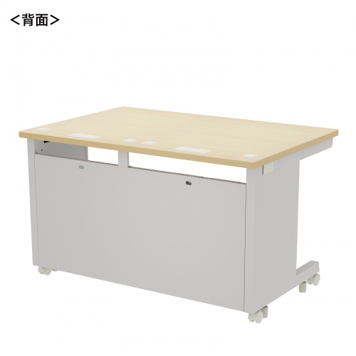 eデスク セミーオーダーデスク 特注 オフィスデスク パソコンデスク 薄い木目 幅120cm 奥行80cm 高さ70cm【受注生産品】