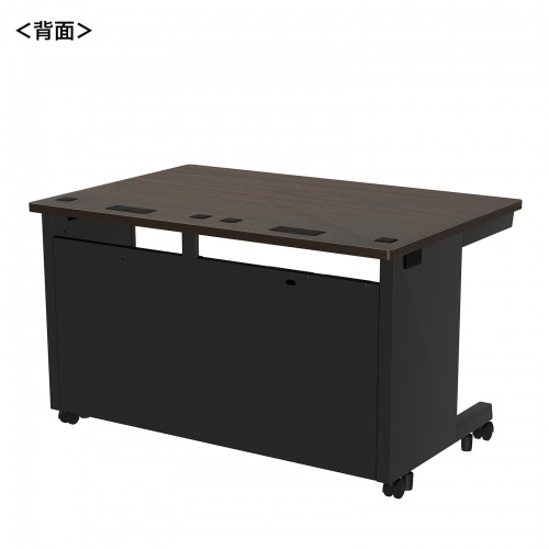 eデスク セミーオーダーデスク 特注 オフィスデスク パソコンデスク 濃い木目 幅120cm 奥行80cm 高さ70cm【受注生産品】