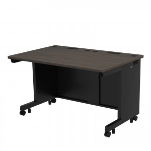 eデスク セミーオーダーデスク 特注 オフィスデスク パソコンデスク 濃い木目 幅120cm 奥行80cm 高さ70cm【受注生産品】