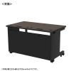 eデスク セミーオーダーデスク 特注 オフィスデスク パソコンデスク 濃い木目 幅125cm 奥行65cm 高さ70cm【受注生産品】