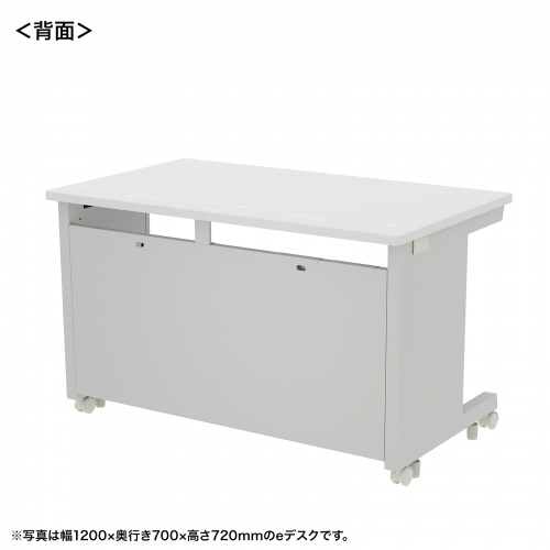 eデスク セミーオーダーデスク 特注 オフィスデスク パソコンデスク ホワイト 幅125cm 奥行75cm 高さ72cm【受注生産品】