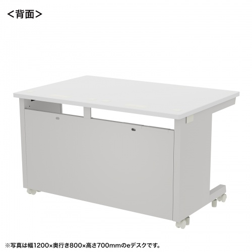 eデスク セミーオーダーデスク 特注 オフィスデスク パソコンデスク ホワイト 幅115cm 奥行80cm 高さ72cm【受注生産品】