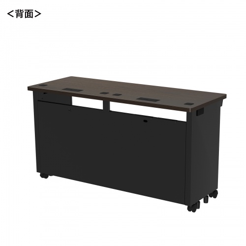 eデスク セミーオーダーデスク 特注 オフィスデスク パソコンデスク 濃い木目 幅130cm 奥行50cm 高さ70cm【受注生産品】