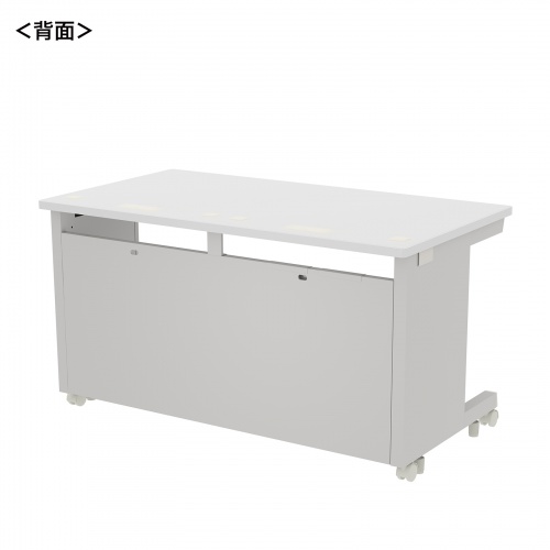 eデスク セミーオーダーデスク 特注 オフィスデスク パソコンデスク ホワイト 幅130cm 奥行70cm 高さ70cm【受注生産品】