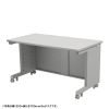 eデスク セミーオーダーデスク 特注 オフィスデスク パソコンデスク グレー 幅130cm 奥行75cm 高さ70cm【受注生産品】