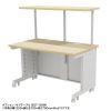 eデスク セミーオーダーデスク 特注 オフィスデスク パソコンデスク 薄い木目 幅135cm 奥行50cm 高さ72cm【受注生産品】