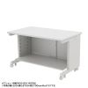 eデスク セミーオーダーデスク 特注 オフィスデスク パソコンデスク ホワイト 幅135cm 奥行50cm 高さ70cm【受注生産品】