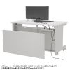 eデスク セミーオーダーデスク 特注 オフィスデスク パソコンデスク ホワイト 幅135cm 奥行50cm 高さ70cm【受注生産品】