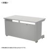 eデスク セミーオーダーデスク 特注 オフィスデスク パソコンデスク グレー 幅135cm 奥行75cm 高さ70cm【受注生産品】
