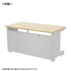 eデスク セミーオーダーデスク 特注 オフィスデスク パソコンデスク 薄い木目 幅135cm 奥行80cm 高さ70cm【受注生産品】