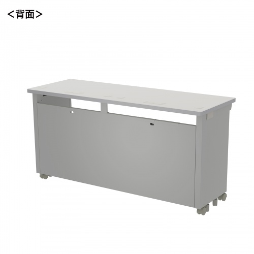 eデスク セミーオーダーデスク 特注 オフィスデスク パソコンデスク グレー 幅140cm 奥行50cm 高さ70cm【受注生産品】