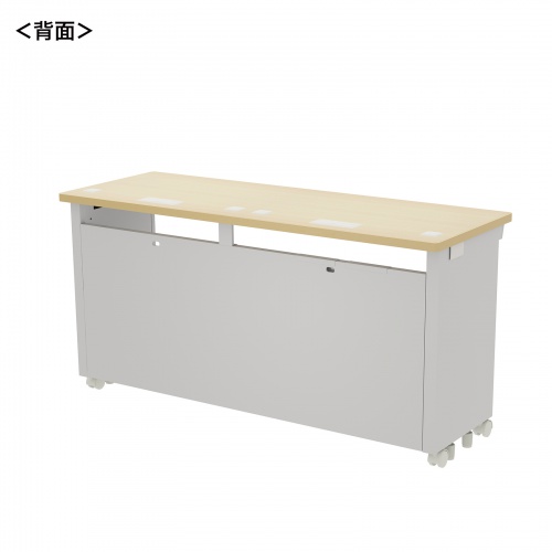 eデスク セミーオーダーデスク 特注 オフィスデスク パソコンデスク 薄い木目 幅140cm 奥行50cm 高さ70cm【受注生産品】