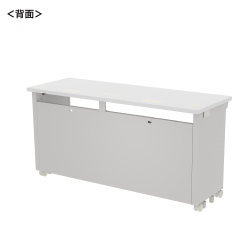 eデスク セミーオーダーデスク 特注 オフィスデスク パソコンデスク ホワイト 幅140cm 奥行50cm 高さ70cm【受注生産品】