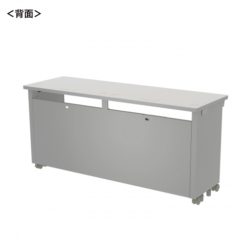 eデスク セミーオーダーデスク 特注 オフィスデスク パソコンデスク グレー 幅150cm 奥行50cm 高さ70cm【受注生産品】