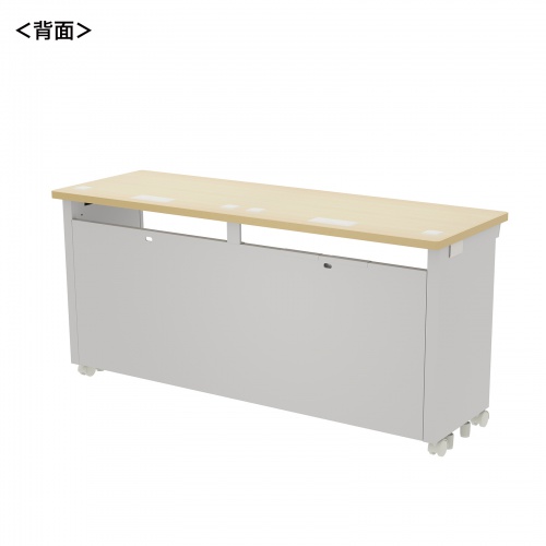 eデスク セミーオーダーデスク 特注 オフィスデスク パソコンデスク 薄い木目 幅150cm 奥行50cm 高さ70cm【受注生産品】