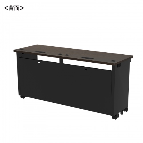 eデスク セミーオーダーデスク 特注 オフィスデスク パソコンデスク 濃い木目 幅150cm 奥行50cm 高さ70cm【受注生産品】
