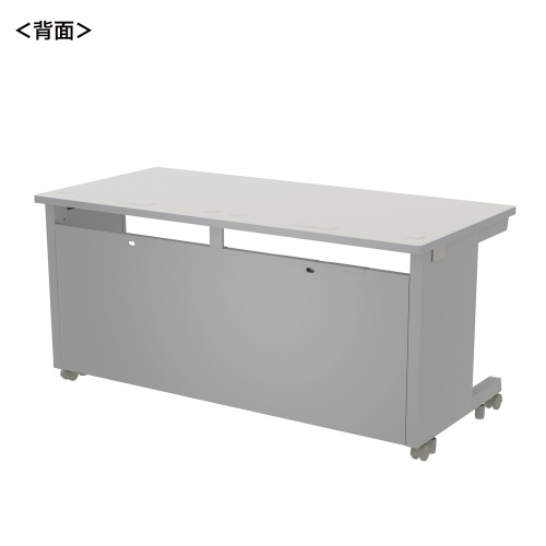 eデスク セミーオーダーデスク 特注 オフィスデスク パソコンデスク グレー 幅150cm 奥行70cm 高さ70cm【受注生産品】