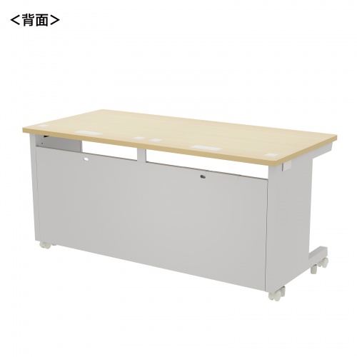 eデスク セミーオーダーデスク 特注 オフィスデスク パソコンデスク 薄い木目 幅150cm 奥行70cm 高さ70cm【受注生産品】