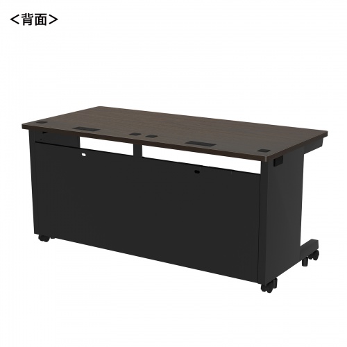 eデスク セミーオーダーデスク 特注 オフィスデスク パソコンデスク 濃い木目 幅150cm 奥行70cm 高さ70cm【受注生産品】