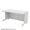 eデスク セミーオーダーデスク 特注 オフィスデスク パソコンデスク ホワイト 幅155cm 奥行60cm 高さ70cm【受注生産品】