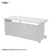 eデスク セミーオーダーデスク 特注 オフィスデスク パソコンデスク ホワイト 幅155cm 奥行65cm 高さ70cm【受注生産品】